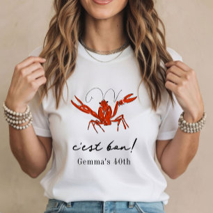 Red Crawfish Boil C'est Bon Seafood Summer Party T-Shirt