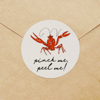 Red Crawfish Pinch Me Peel Me Seafood Boil Party