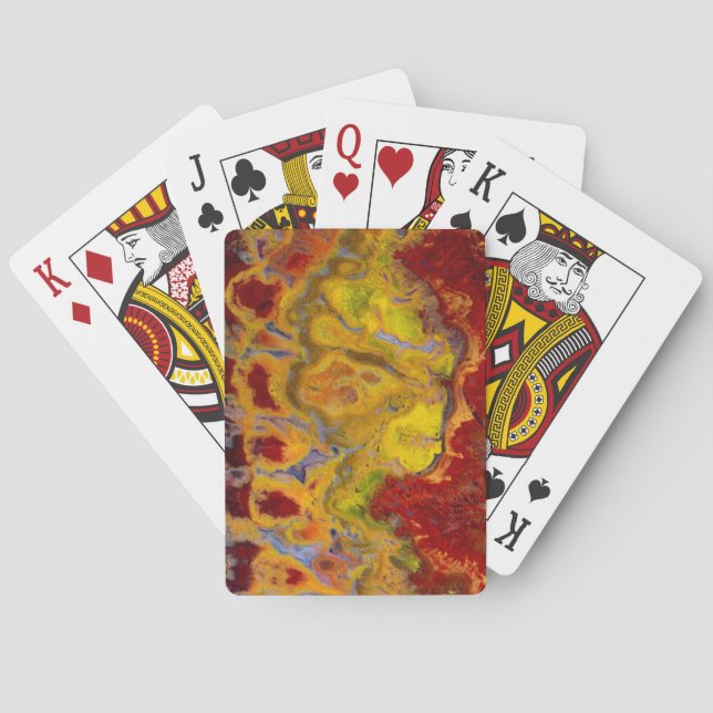 Red Crayola Jasper Playing Cards (Back)