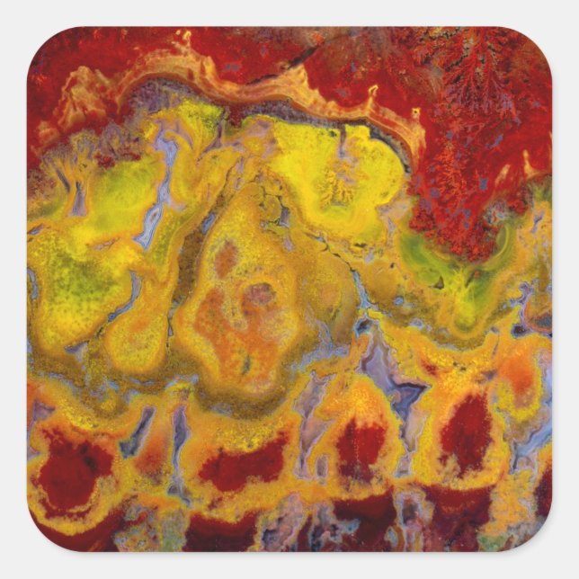 Red Crayola Jasper Square Sticker (Front)