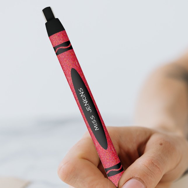 Red Crayon Teacher Black Ink Pen (Red Crayon Teacher Black Ink Pen)