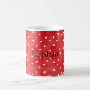 Red Cream Dots Coffee Mug