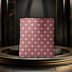 Red & Cream Gatsby Glamour Tote Bag