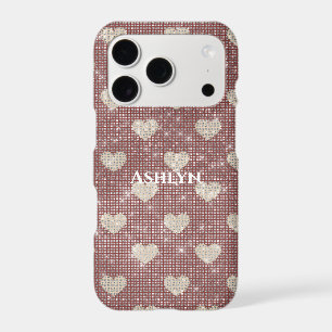 Red Cream Hearts Sparkle