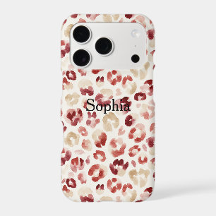 Red Cream Leopard Animal Print