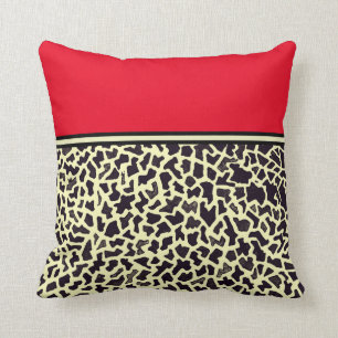 Red Cream Leopard Cushion
