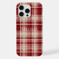 Red Cream Plaid Stripes