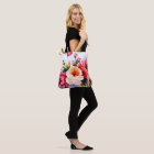 Red & Cream Roses Tote