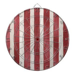 Red Cream Stripes Dartboard