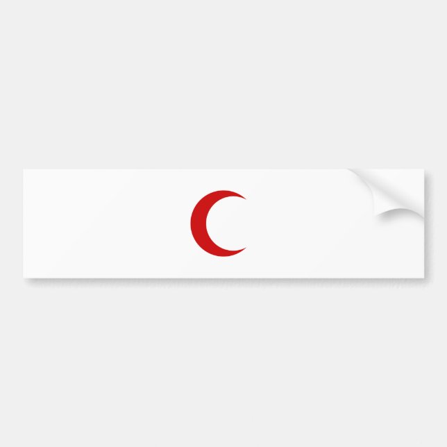 Red Crescent Bumper Sticker (Front)
