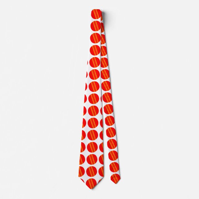 Red Cricket Ball Tie (Front)