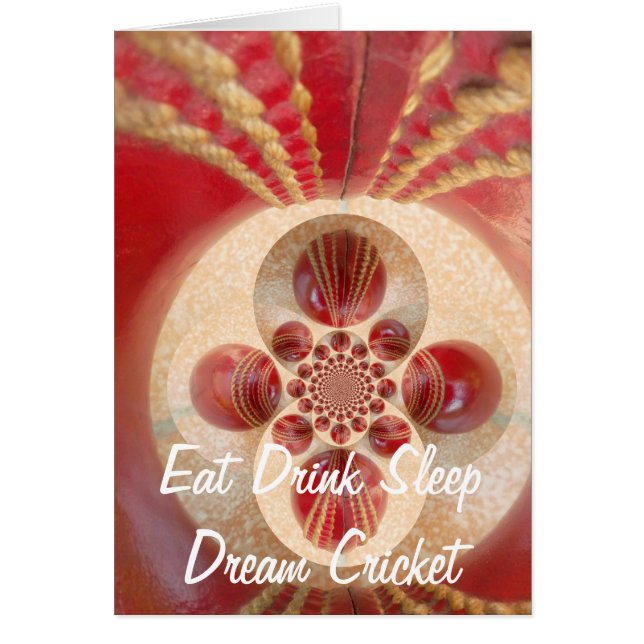 Red Cricket Balls Abstract Art Print Design (Front)