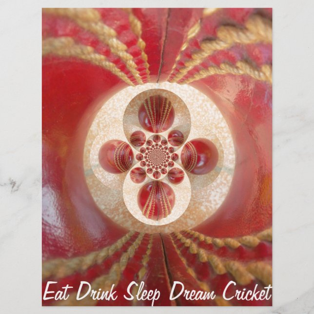 Red Cricket Balls Abstract Art Print Design (Front)