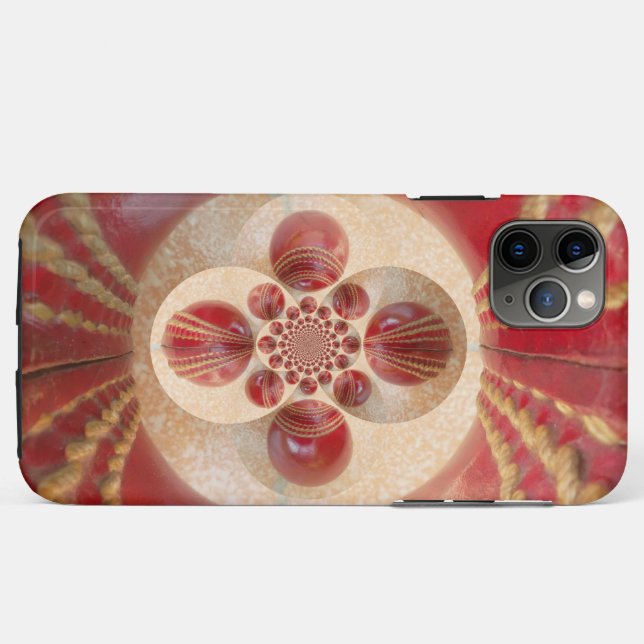 Red Cricket Balls Abstract Art Print Design Case-Mate iPhone Case (Back (Horizontal))