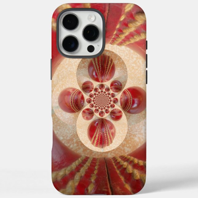 Red Cricket Balls Abstract Art Print Design Case-Mate iPhone Case (Back)