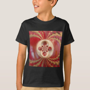 Red Cricket Balls Abstract Art Print Design T-Shirt