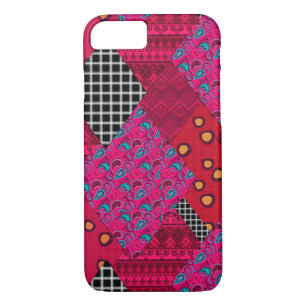Red  Crimson  Colourful patchwork   Case-Mate iPhone Case