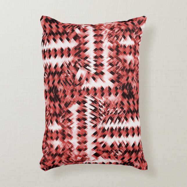 Red crisscross stripes with gradient or polished   decorative cushion (Front(Vertical))