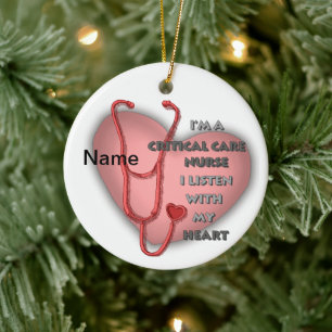 Red Critical Care Nurse ornament