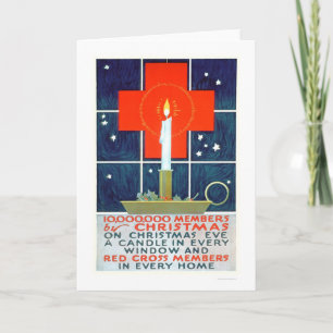 Red Cross Christmas Recruiting Poster (US00206) Holiday Card