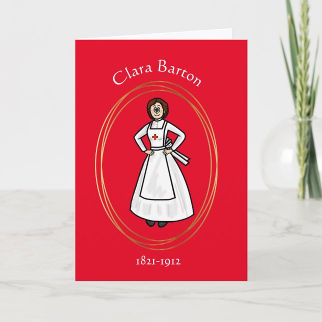 Red Cross Day  Clara Barton Greeting Card (Front)