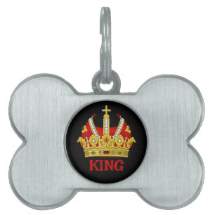 Red Crown Personalise Pet ID Tag