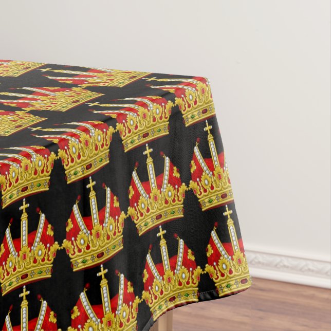 Red Crowns Tablecloth (In Situ)