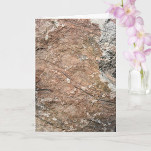 Red Crumbling Rock Face Card