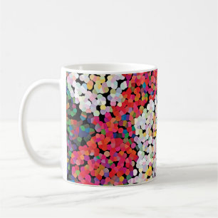 Red Crystal Floral Blooms Coffee Mug