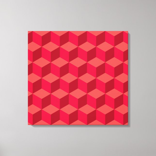 Red Cubes Canvas Print (Front)