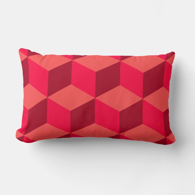 Red Cubes Lumbar Cushion (Front)