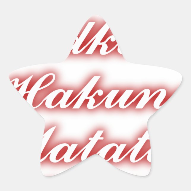 Red Cupcakes Vodka  Hakuna Matata FUNNY. Star Sticker (Front)