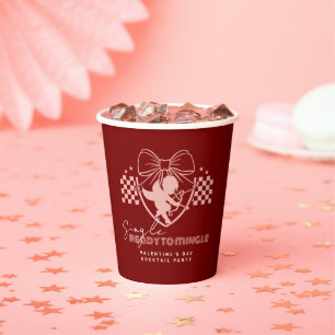 Red Cupid Singles Valentine's Day Party Paper Cups