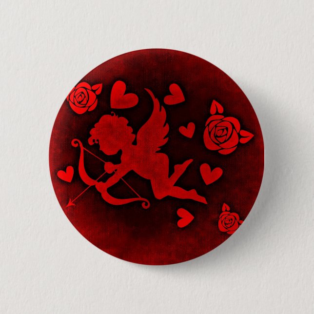 Red Cupido 6 Cm Round Badge (Front)