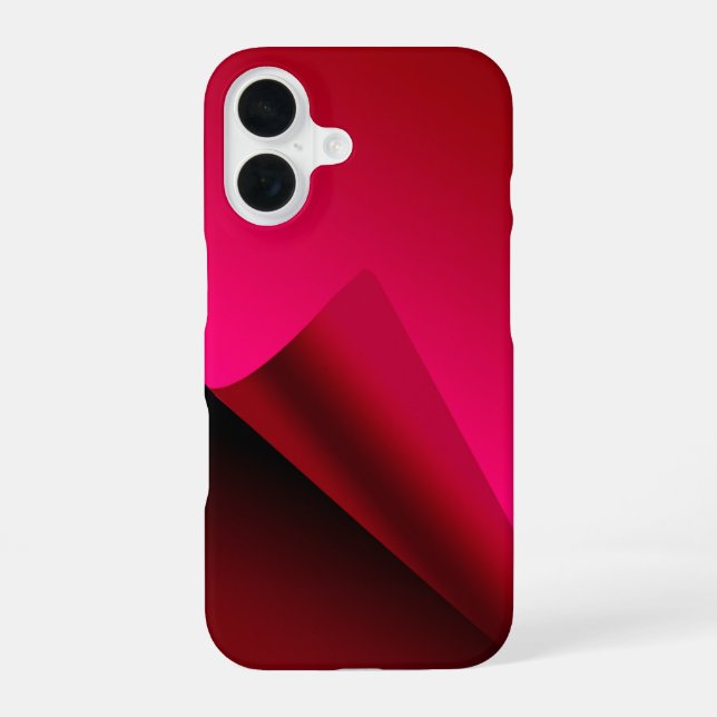 Red Curl background iPhone 16 Case (Back)