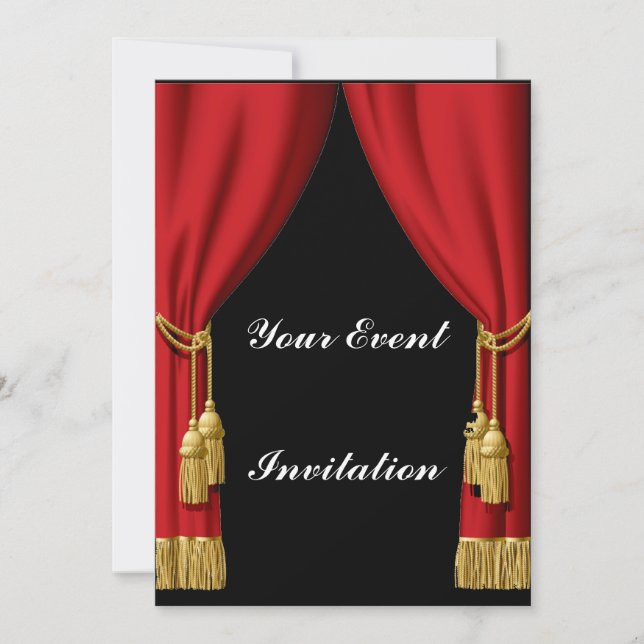 Red Curtain Invitation (Front)