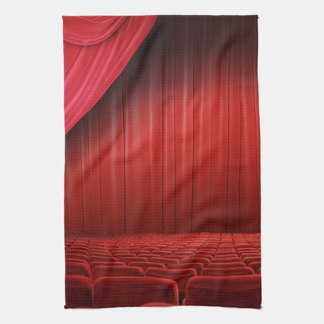Red Curtain Theatre Kitchen Dish Towel (Vertical)