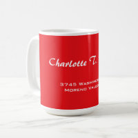 Red Curve Brush Script Elegant Minimalist Modern