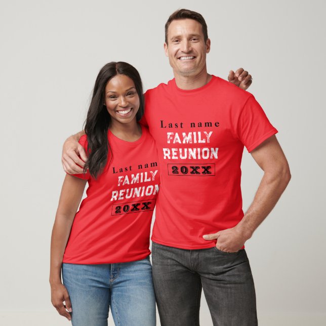 Red custom family reunion, create your own T-Shirt (Unisex)