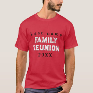 Red custom family reunion t-shirt, create your own T-Shirt