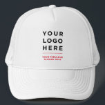 Red Custom Logo and Text Branded Hat No Minimum<br><div class="desc">Business Logo eyecatching red Printed Optional Text Promotional Baseball & Trucker Hat Express your unique company style with our customisable logo and text branded hats - no minimum order required. Whether you prefer vibrant hues or classic shades, we offer a wide range of colour options for best matching with your...</div>