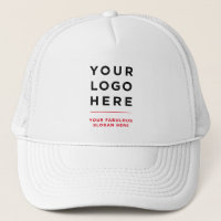 Red Custom Logo and Text Branded Hat No Minimum