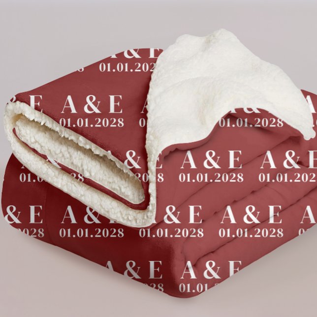 Red Custom Mr & Mrs Blanket Gift for Bride & Groom (Mr and Mrs red blanket gift for newlyweds, Cozy anniversary blanket gift for wife and husband,)