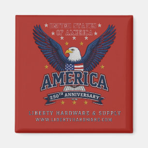 Red Custom Promo America 250th Anniversary Eagle Magnet
