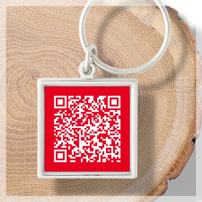 Red | Custom QR Code Scannable Keychain (Creator Uploaded)