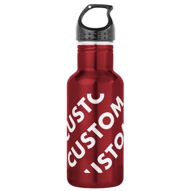 RED Custom Stainless Steel Water Bottle 18oz. (RED Custom Stainless Steel Water Bottle 18oz.)