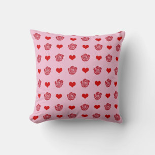 Red Cute Cosy Modern Romantic Chic Stylish Heart  Cushion