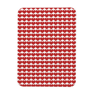 Red Cute Hearts Pattern Magnet