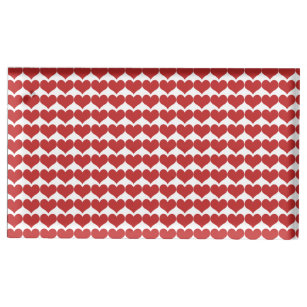 Red Cute Hearts Pattern Table Card Holder
