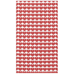 Red Cute Hearts Pattern Tablecloth